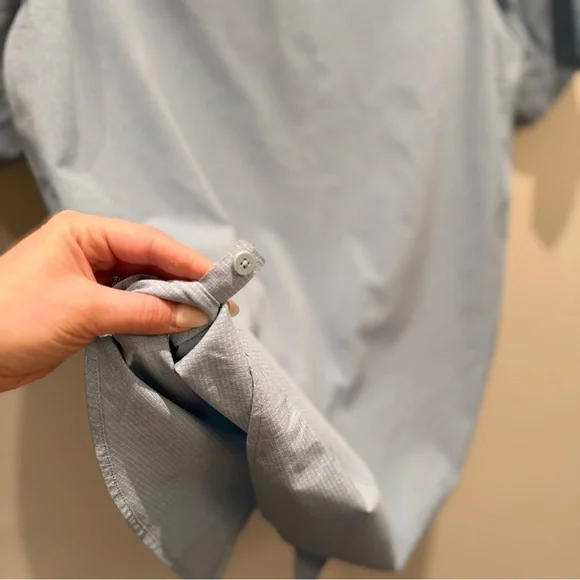 Lululemon Ocean/Teal Airing Easy Short-Sleeve Button Up Shirt Mens Size Small - Picture 5 of 8